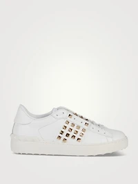 Rockstud Untitled Leather Sneakers