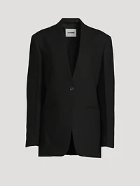 Folded Collar Virgin Wool Blazer