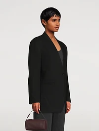 Folded Collar Virgin Wool Blazer