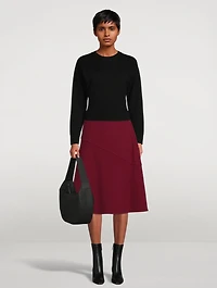 Virgin Wool Midi Skirt