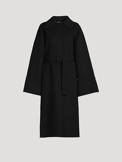 Belted Virgin Wool Coat
