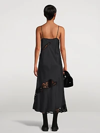 Lace-Trimmed Slip Dress
