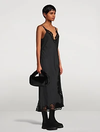 Lace-Trimmed Slip Dress