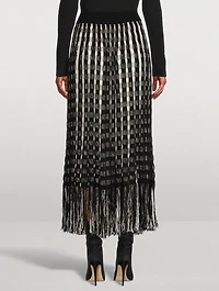 Crochet Fringe Midi Skirt