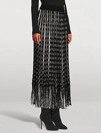 Crochet Fringe Midi Skirt