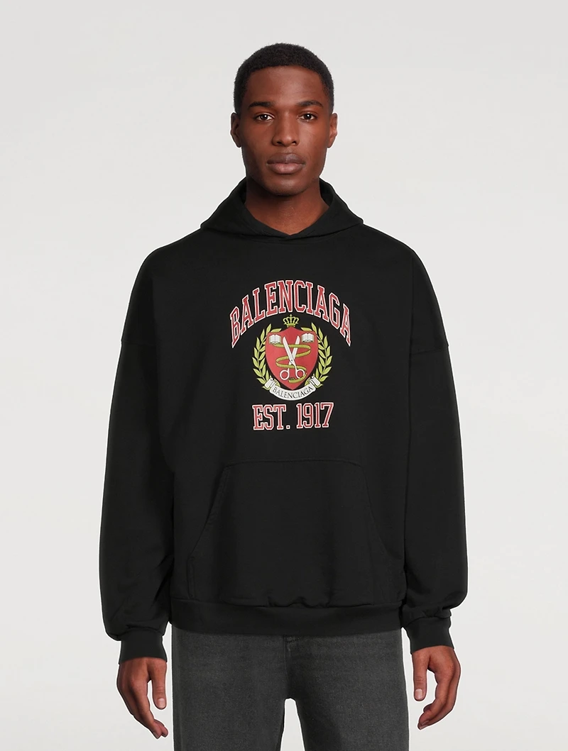 College Fleece Wide-Fit Hoodie