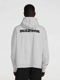 Medium Fleece Wide Hoodie With Turn Logo
