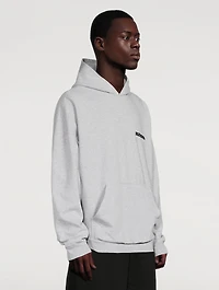 Medium Fleece Wide Hoodie With Turn Logo