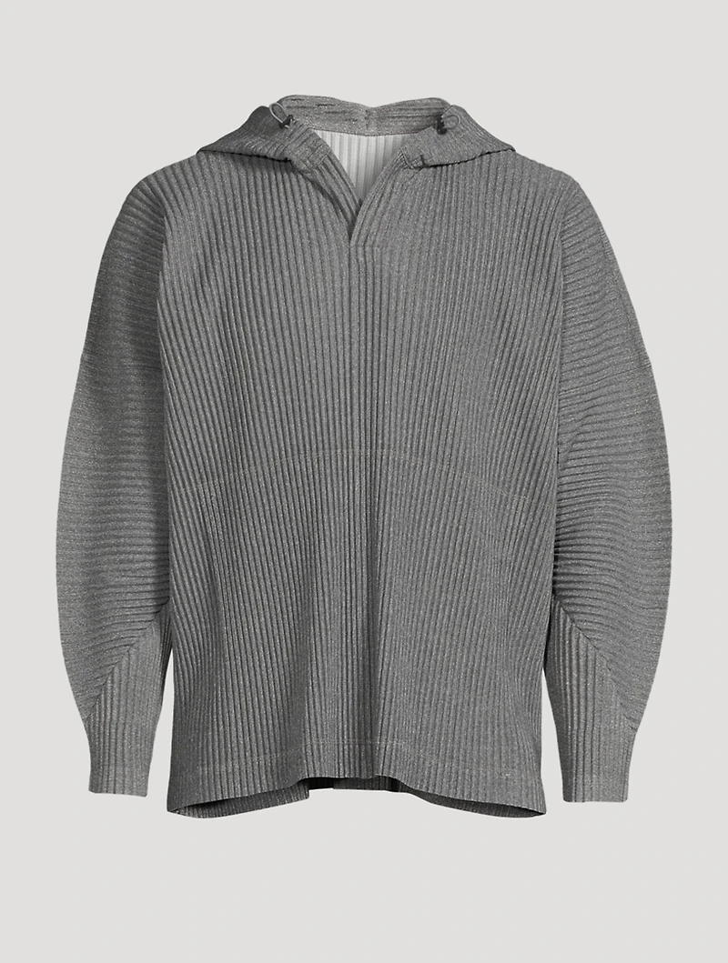 Heather Pleats Hoodie