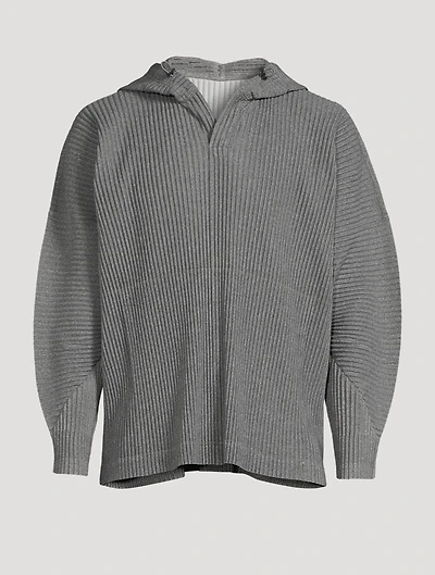 Heather Pleats Hoodie