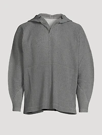 Heather Pleats Hoodie