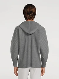 Heather Pleats Hoodie