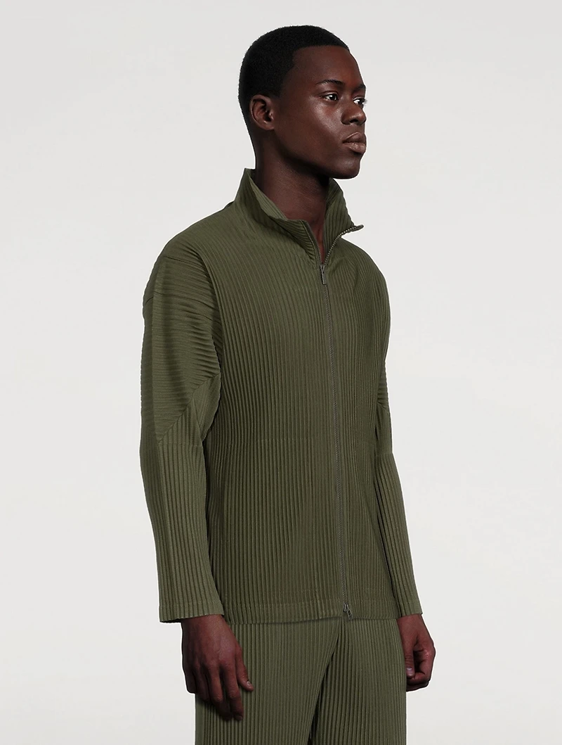 Colour Pleats Tapered Jacket