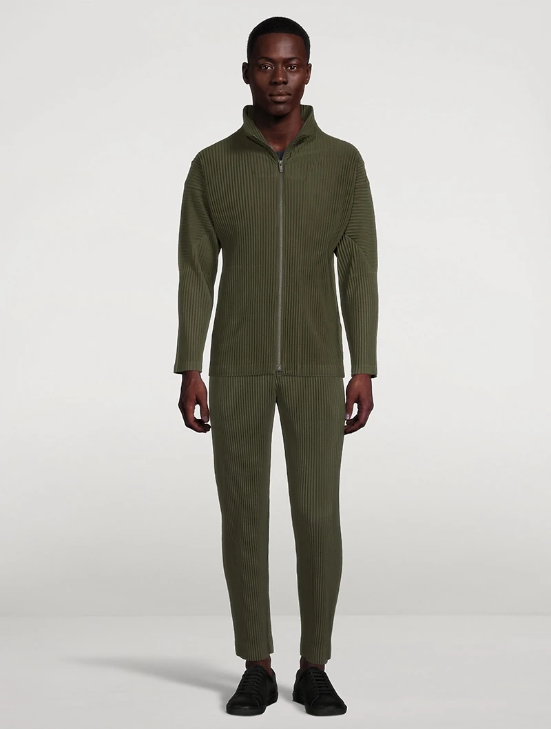 Colour Pleats Tapered Jacket