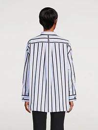 Cotton Poplin Shirt Striped Print
