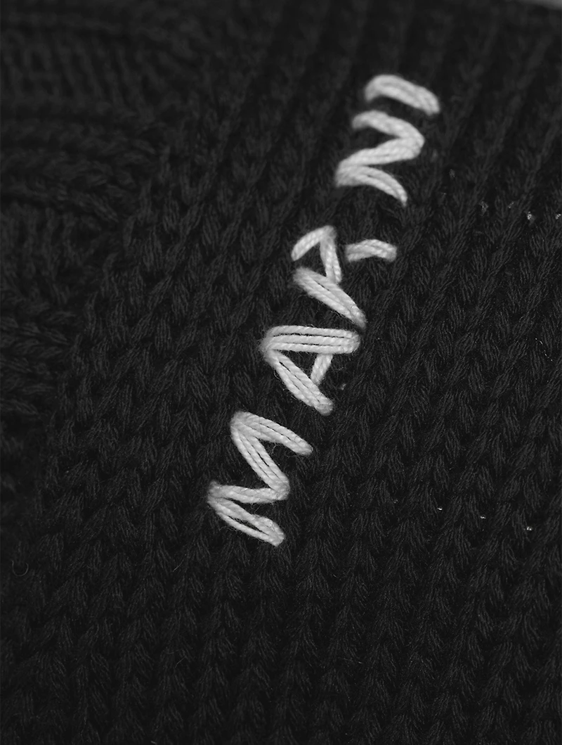 Twisted Cardigan With Logo Embroidery