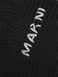 Twisted Cardigan With Logo Embroidery