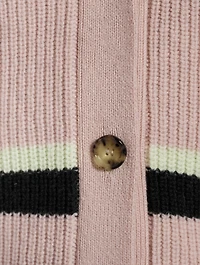 Wool Cardigan Striped Print