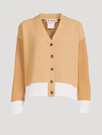 Colourblock Cashmere Cardigan