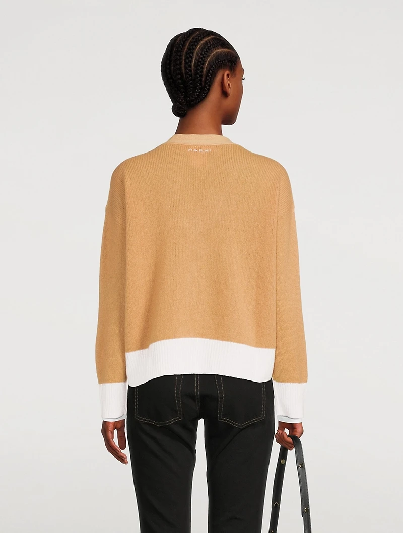 Colourblock Cashmere Cardigan