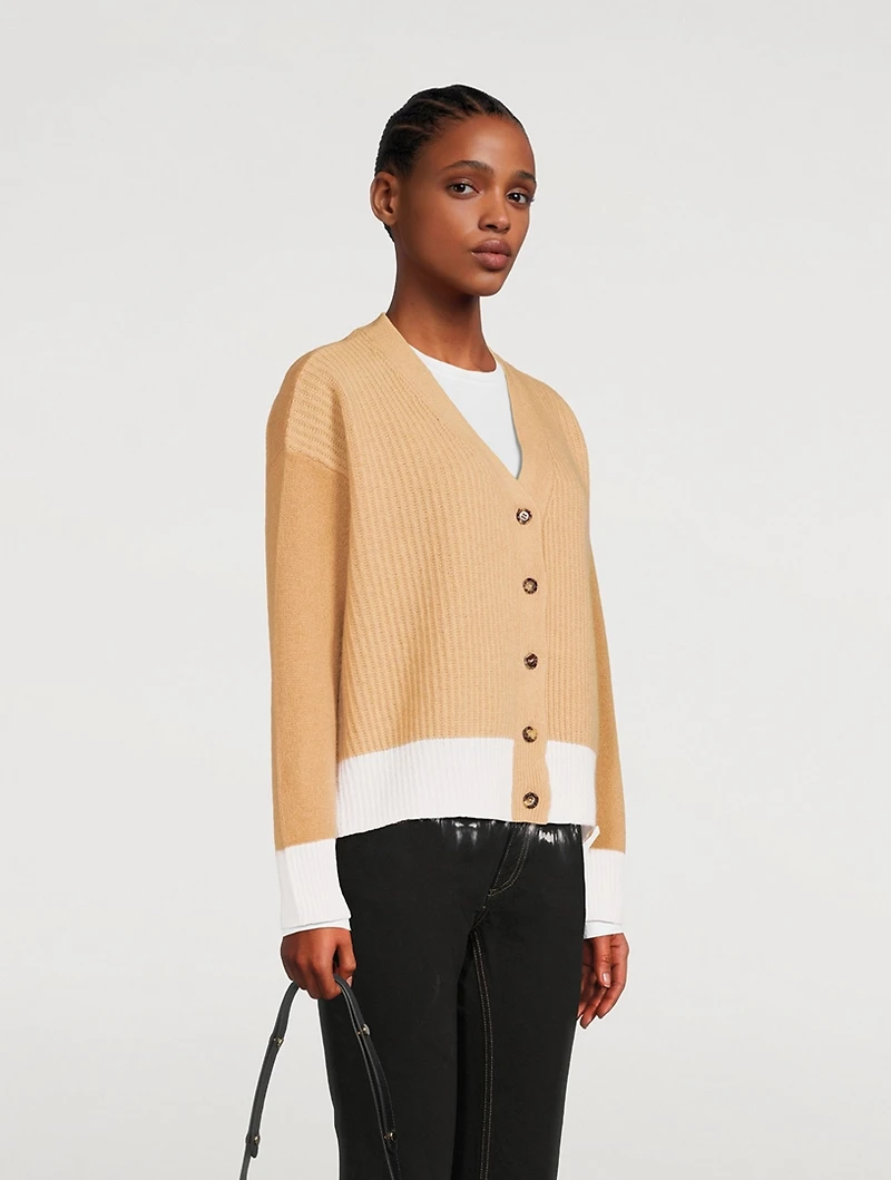 Colourblock Cashmere Cardigan