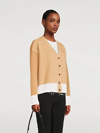 Colourblock Cashmere Cardigan