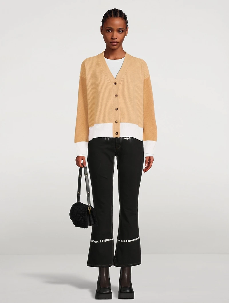 Colourblock Cashmere Cardigan