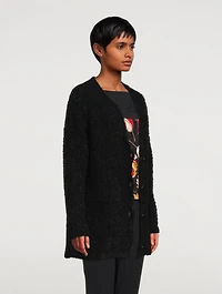 Mohair Knit Oversized Cardigan