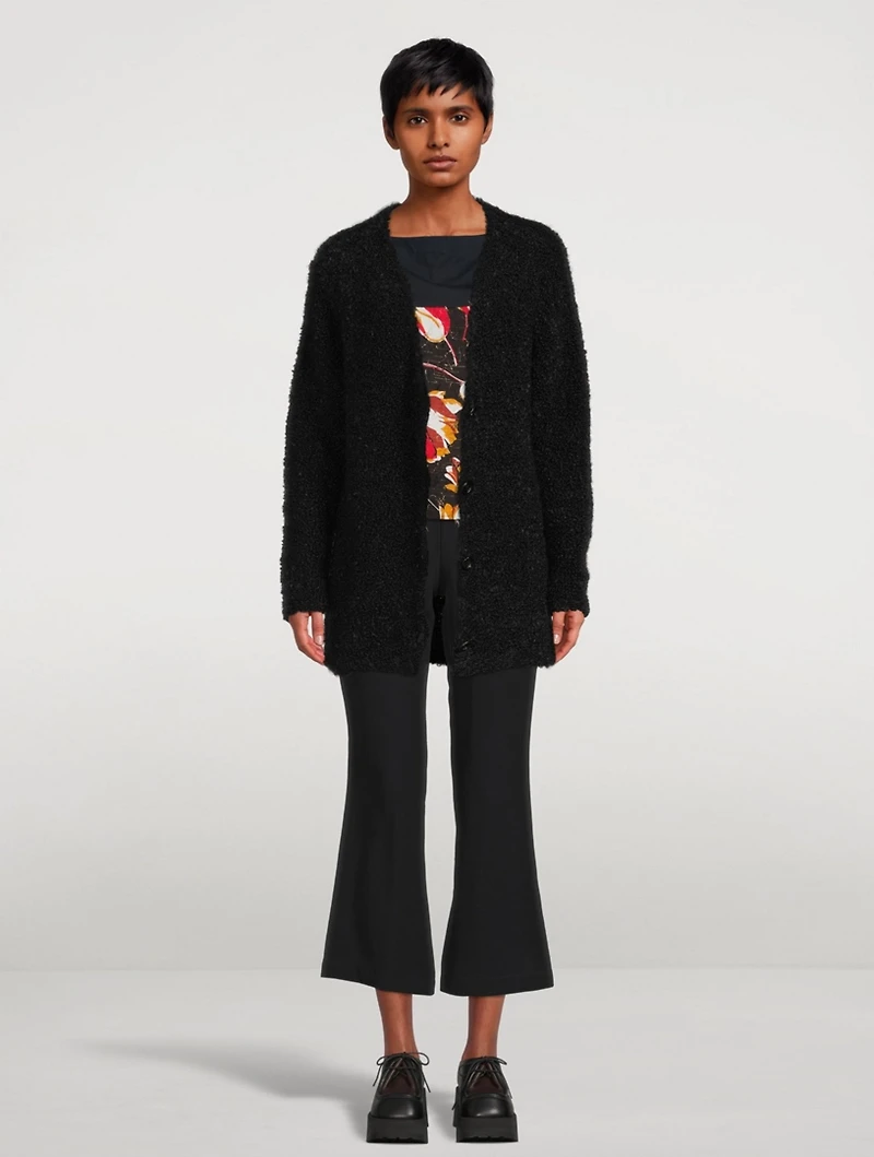 Mohair Knit Oversized Cardigan