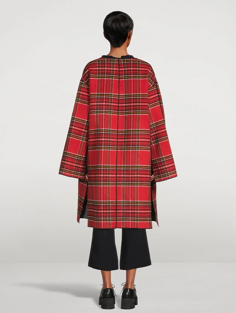 Wool-Blend Reversible Coat
