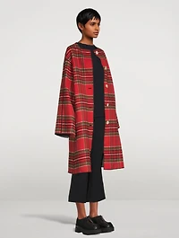 Wool-Blend Reversible Coat
