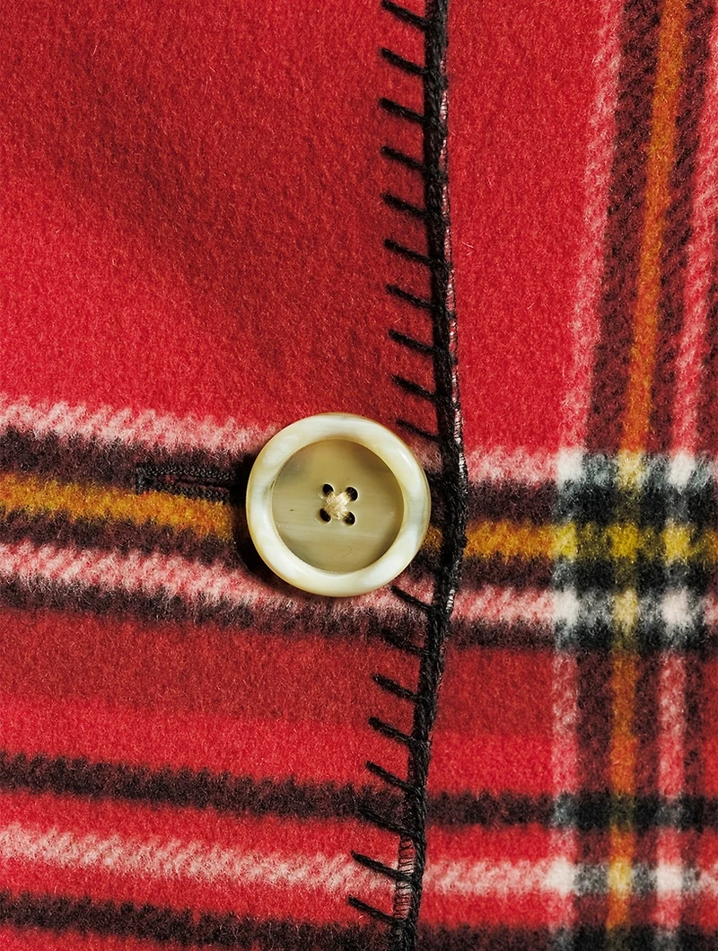 Wool-Blend Reversible Coat