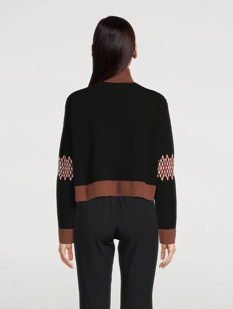 Jacquard Zip Sweater