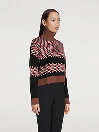 Jacquard Zip Sweater