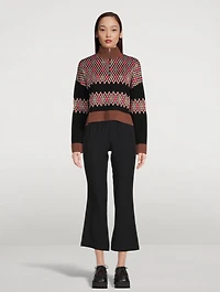 Jacquard Zip Sweater