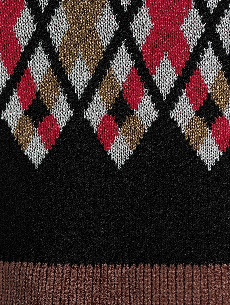 Jacquard Zip Sweater