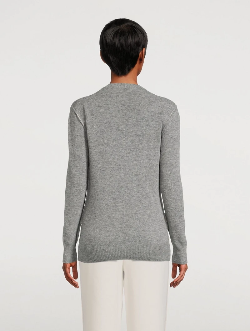 Shetland Wool Sweater With Logo