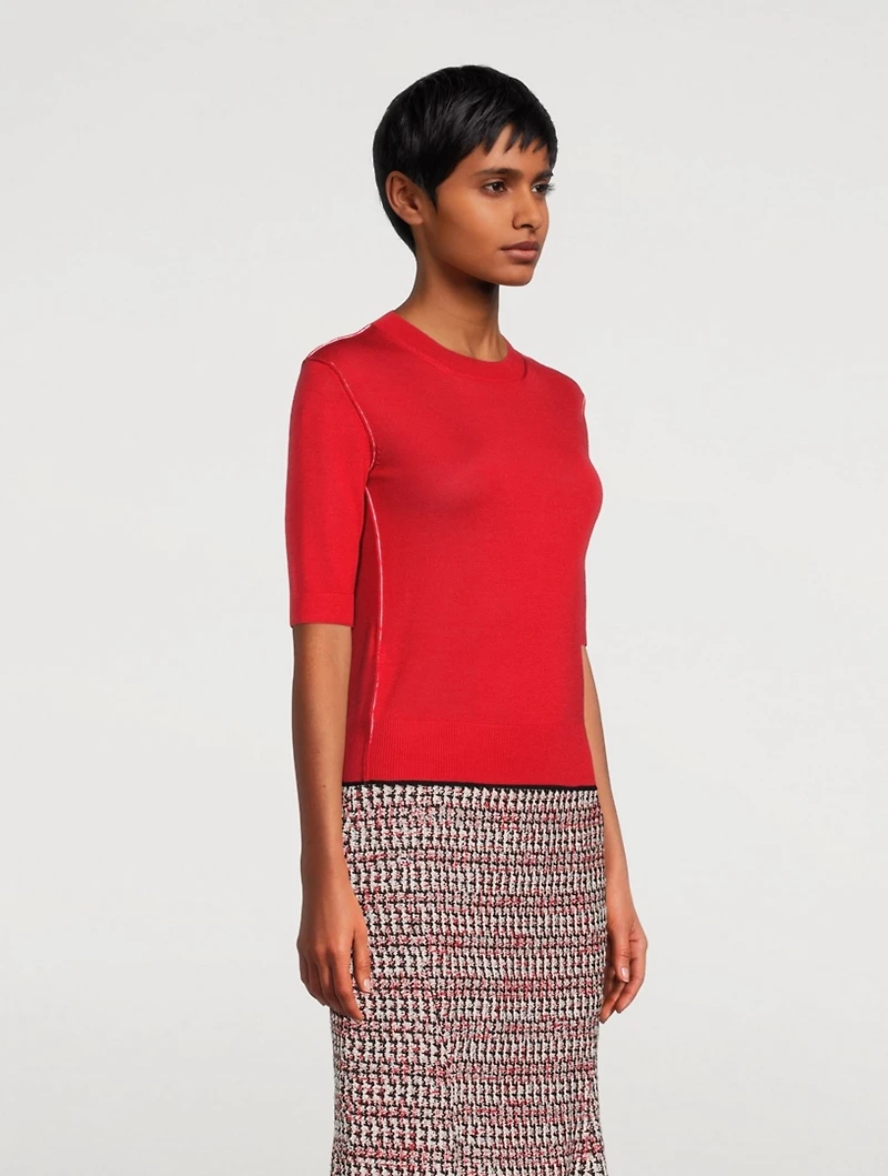 Wool And Silk Knit Sweater