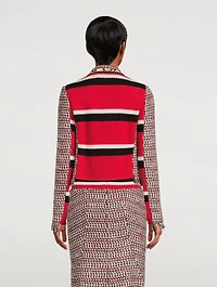 Tweed Jacket With Striped Back