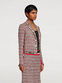 Tweed Jacket With Striped Back