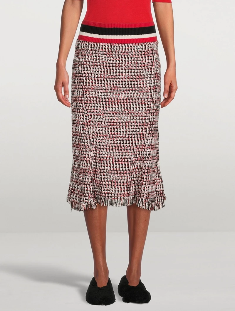 Tweed Godet Skirt