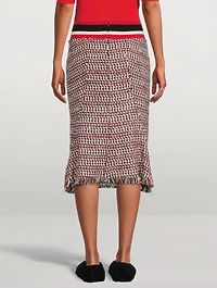 Tweed Godet Skirt