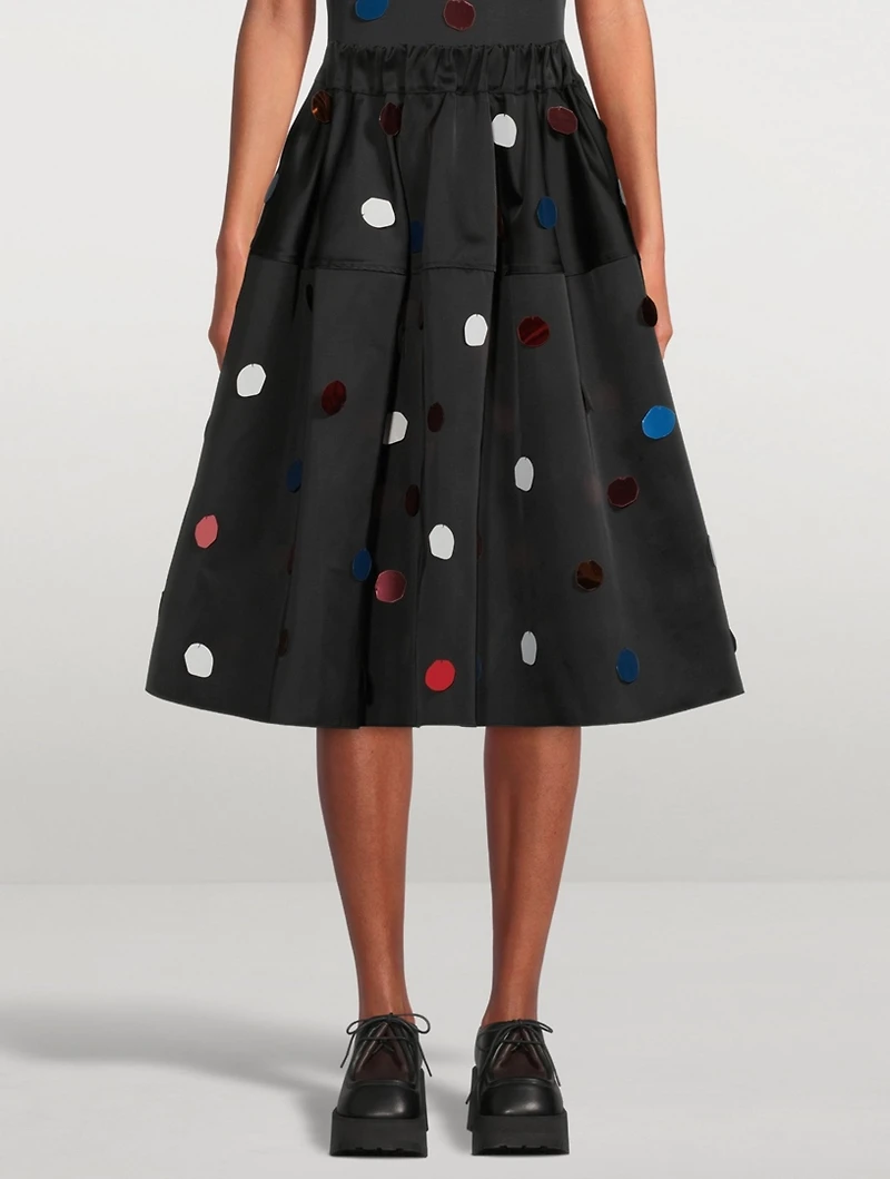 Balloon Midi Skirt With Sequins