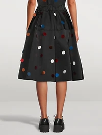 Balloon Midi Skirt With Sequins