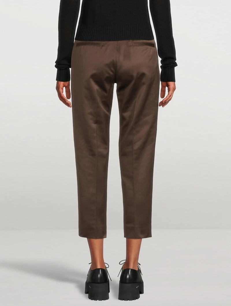 Cotton Slim-Fit Cropped Pants