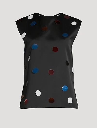 Sleeveless Top With Large Sequins
