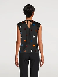 Sleeveless Top With Large Sequins