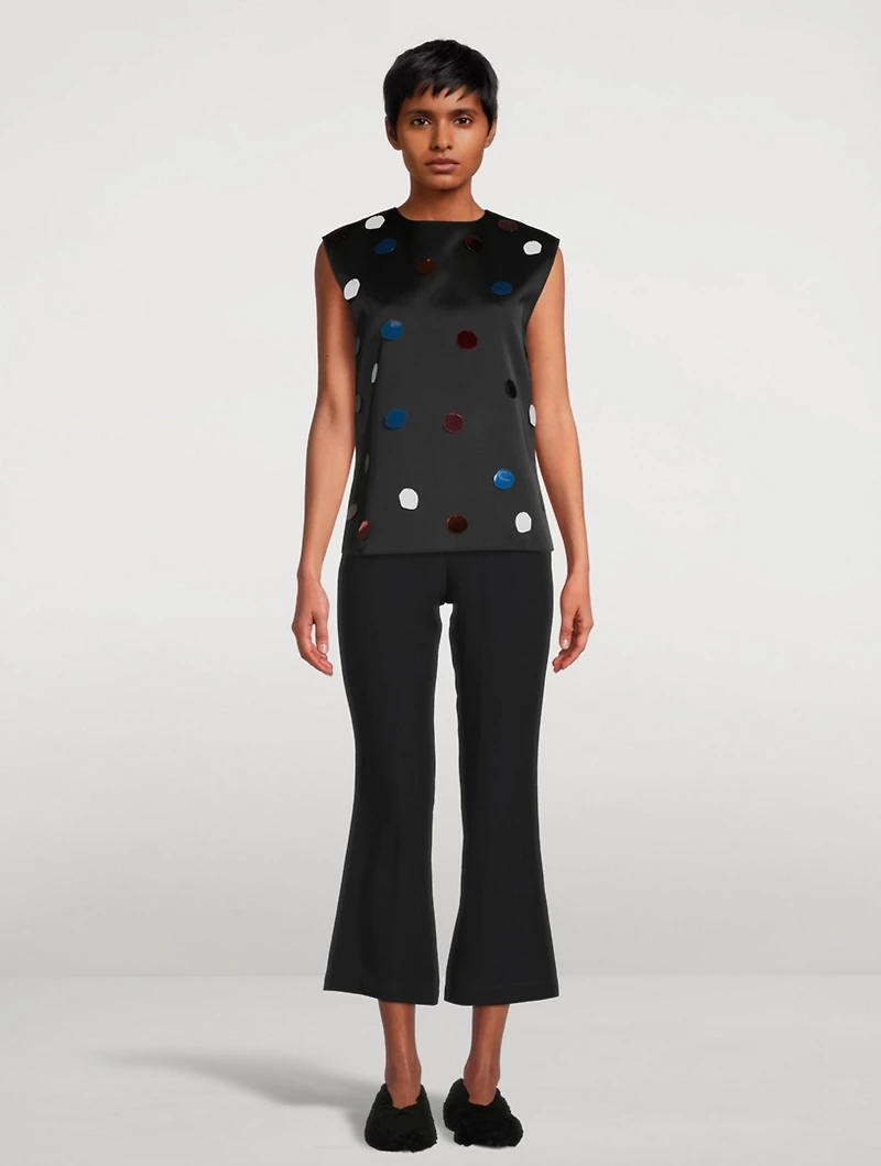 Sleeveless Top With Large Sequins
