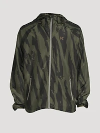 Windbreaker Jacket Pleat Camo Print