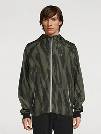 Windbreaker Jacket Pleat Camo Print